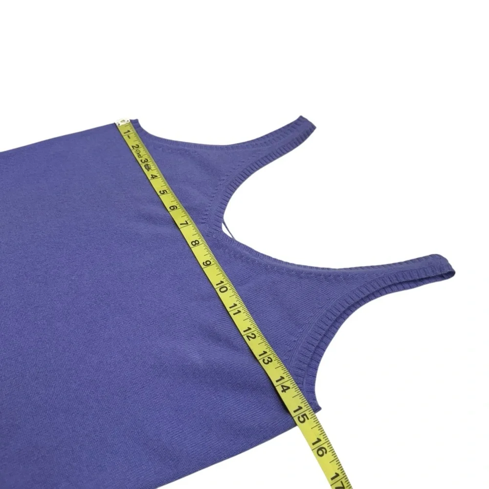 Bloomingdale’s Collection Fifty Nine Cashmere Tank Top Y2K Knit  S Preppy Layers - Picture 8 of 9